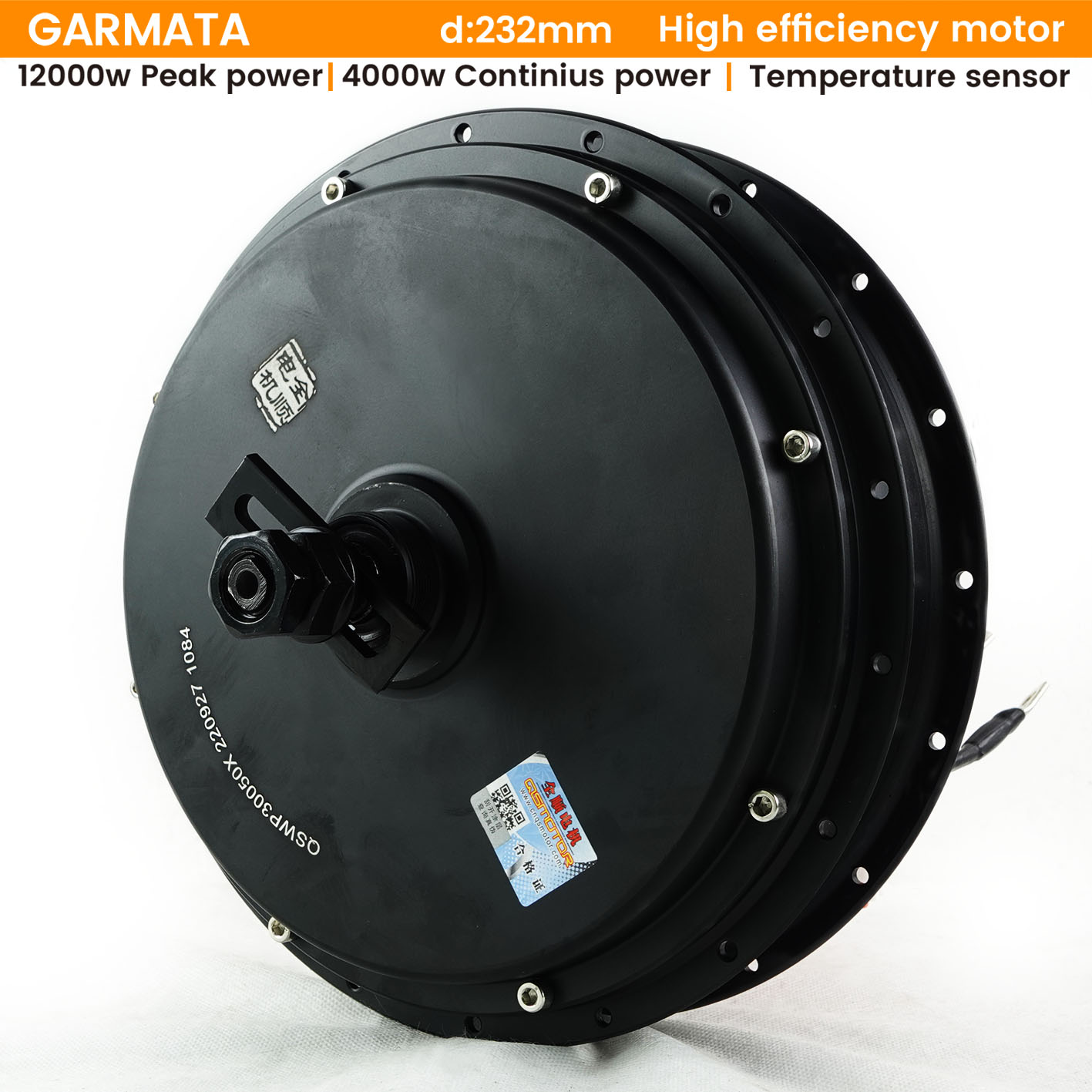 QS Brushless Hub Motor Ebike M - 72V 5000W Hub Motor Kit recension och pris