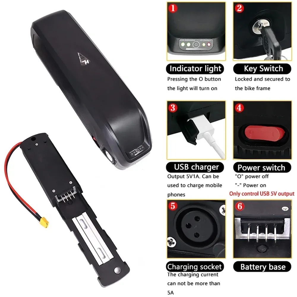 Hailong E-bike Battery 36V 48V - Ebike Battery 48V 20Ah Hailong recension och pris